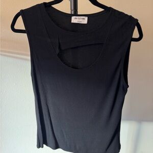 Black Cutout Peekaboo Sleeveless Top